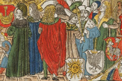 Król Aleksander w sejmie - fragment (ze zbiorów dokumenów pergaminowych AGAD, sygn. 5632)